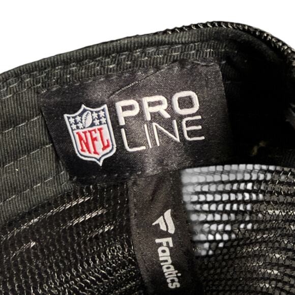 LA Rams Triple Black NFL Pro Line Trucker Mesh Snapback Hat Cap Football - Picture 6 of 6